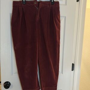 Velvet by Graham & Spencer Corduroy Pants in Rich Burgundy